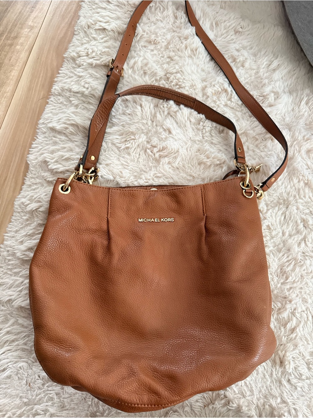 Michael Kors Tan Leather Shoulder Bag